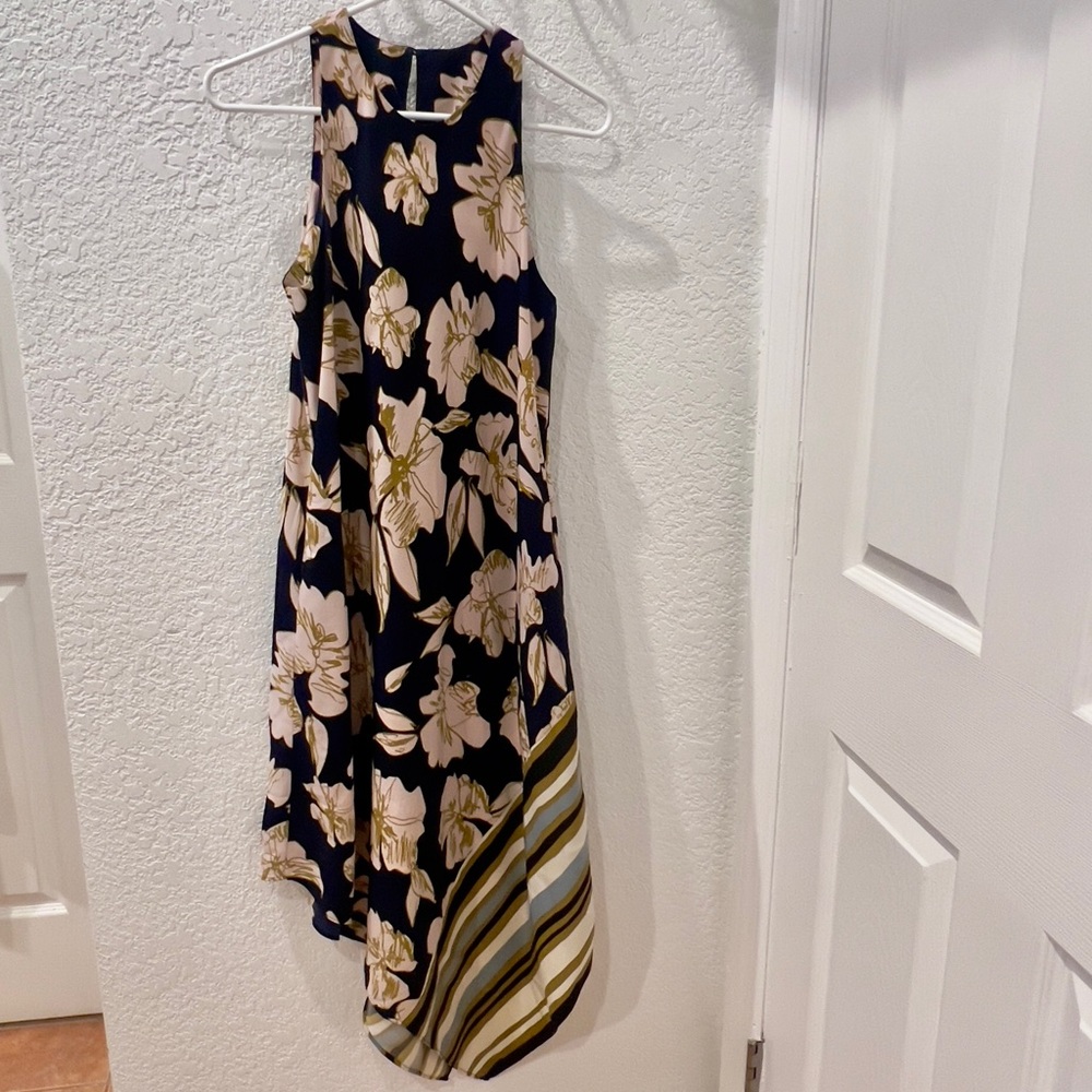 RACHEL Rachel Roy Navy Floral High Low Dress